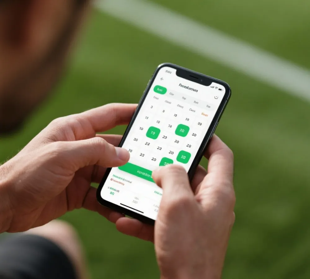 手機追蹤世界盃賽程與比分示意圖