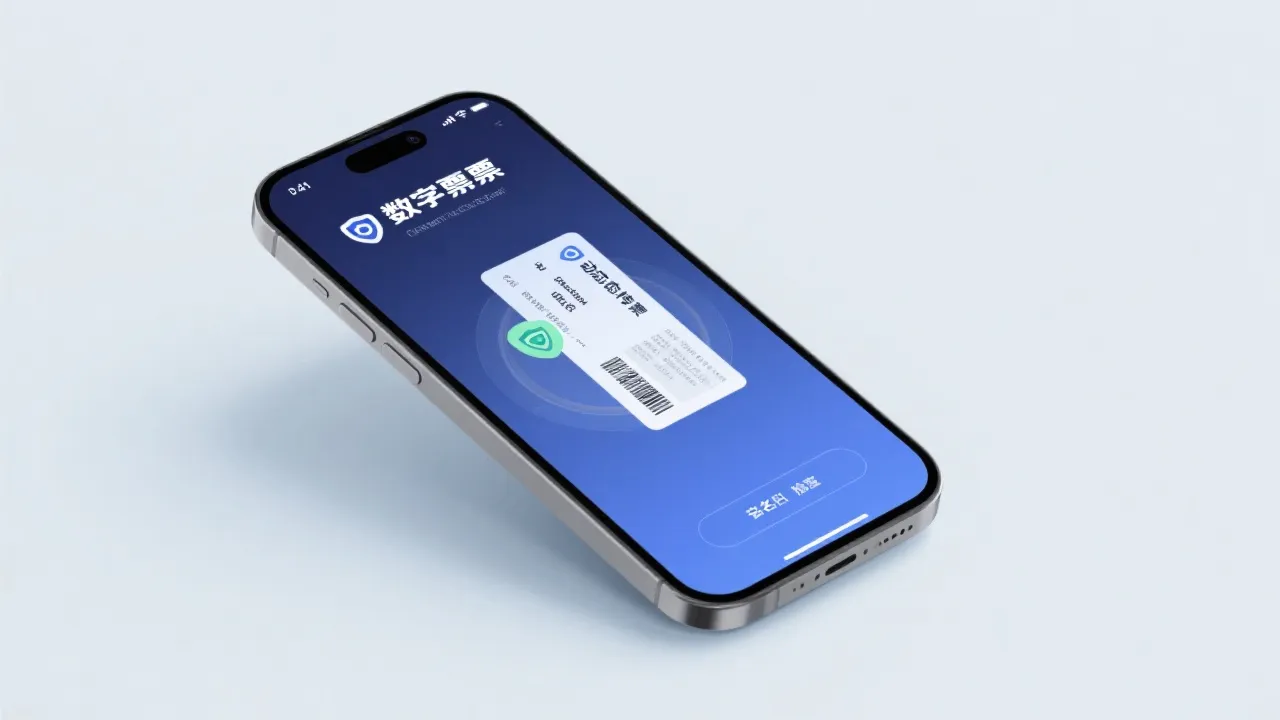 手机里的数字门票界面与安全校验元素，体现实名与动态二维码概念